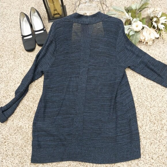 3308 Size Large Acrylic Navy Knit Cardigan. - Picture 5 of 5